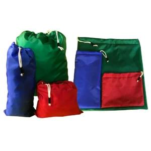 14" x 18" Custom Nylon Laundry Bags Heavy Duty with Cord and barrellock closure